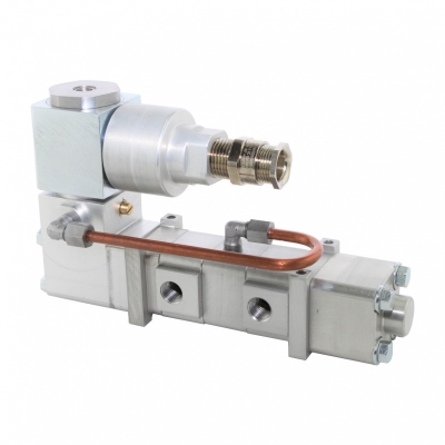 Клапан пневматический регулирующий с электромагнитным исполнительным механизмом 242-809 200, 5/2, G1/4, 3000 l/min, 24-28 V DC, 12W, II Gb IIC T5 X, 1Ex db IIC T5 Gb X,  -50C...+70С